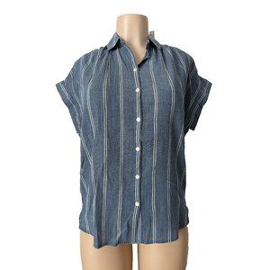 Madewell Central Shirt in Caspian Stripe Size: XS NWT